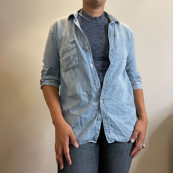 Mavi Jeans Chambray Top  -S- - Picture 7 of 9